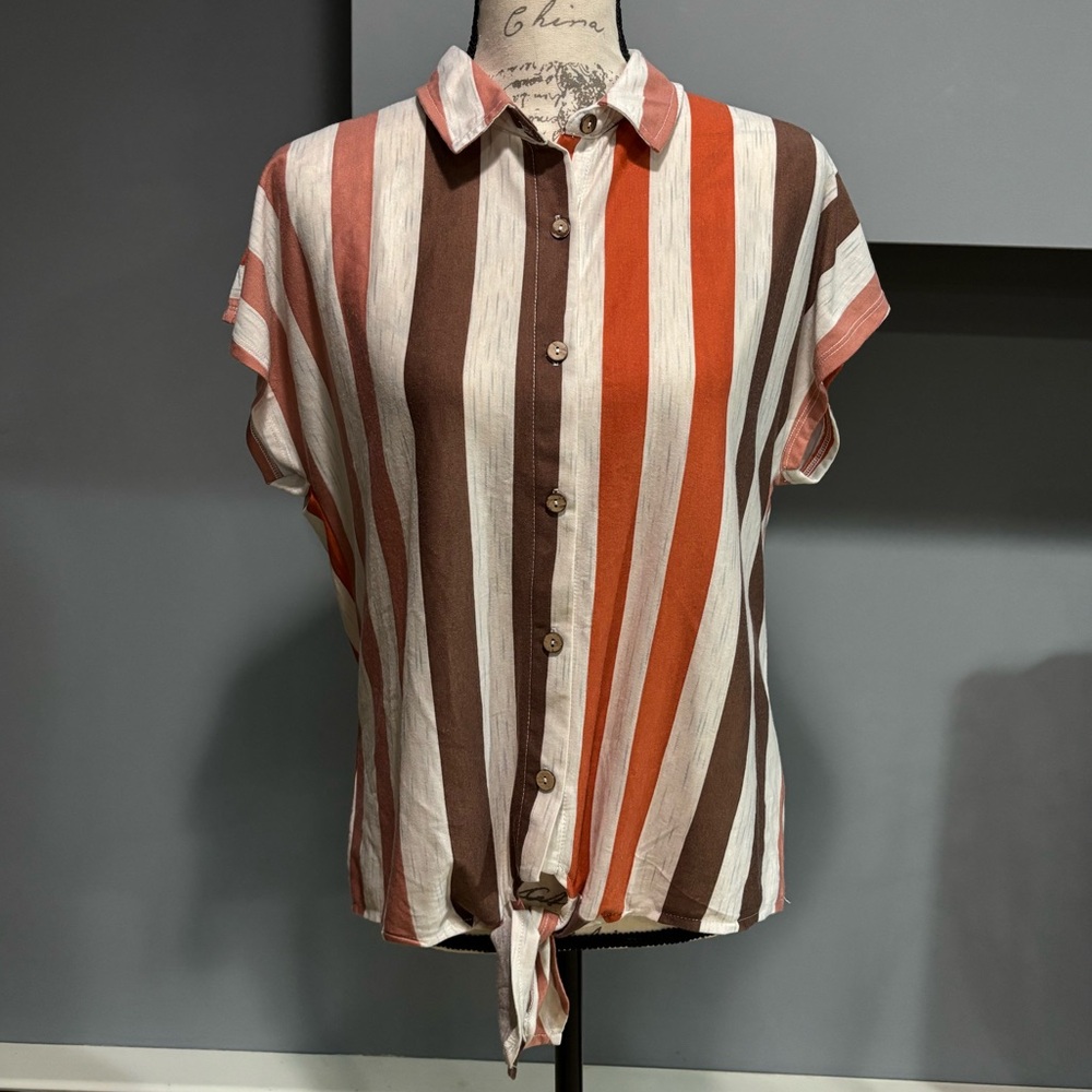 Modern Attraction Striped Button Down Shirt